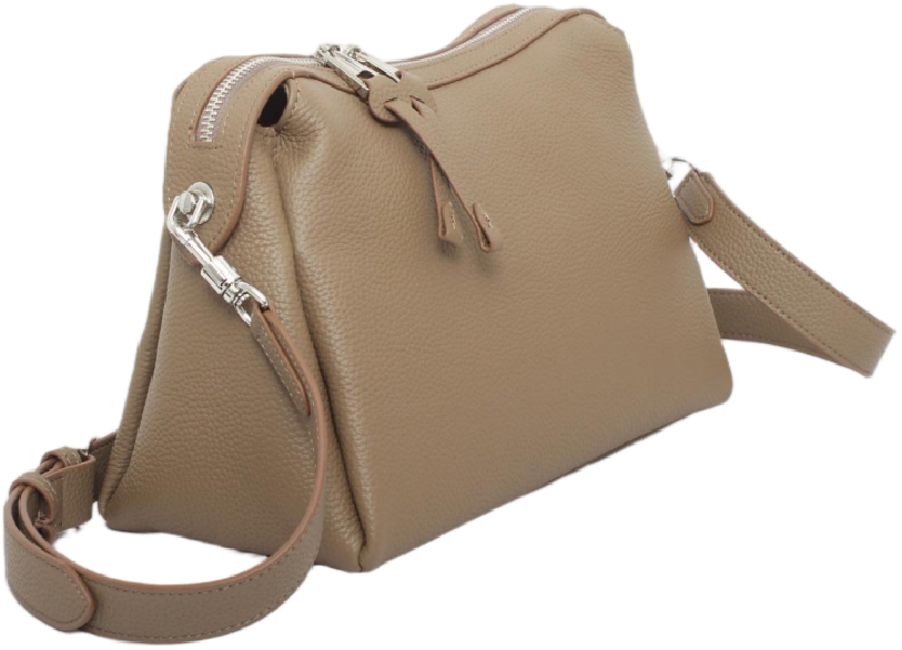 L1017 custom handbag side view with detachable shoulder strap