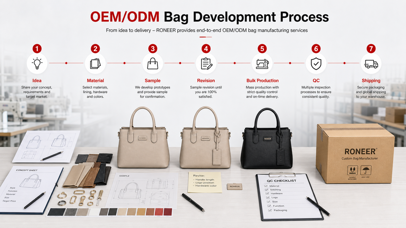 OEM ODM bag development process