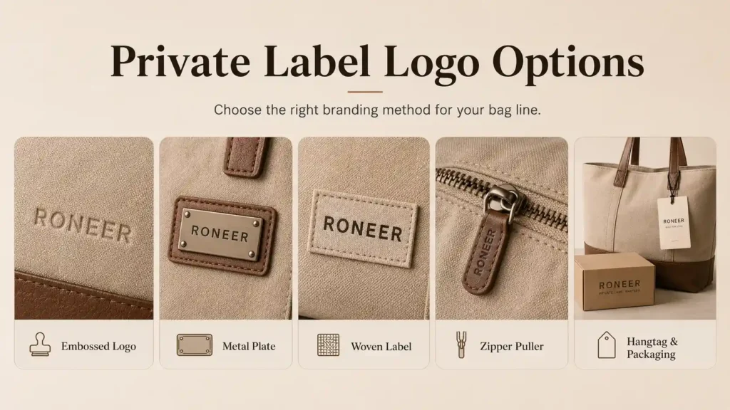 private label bag logo options for brands