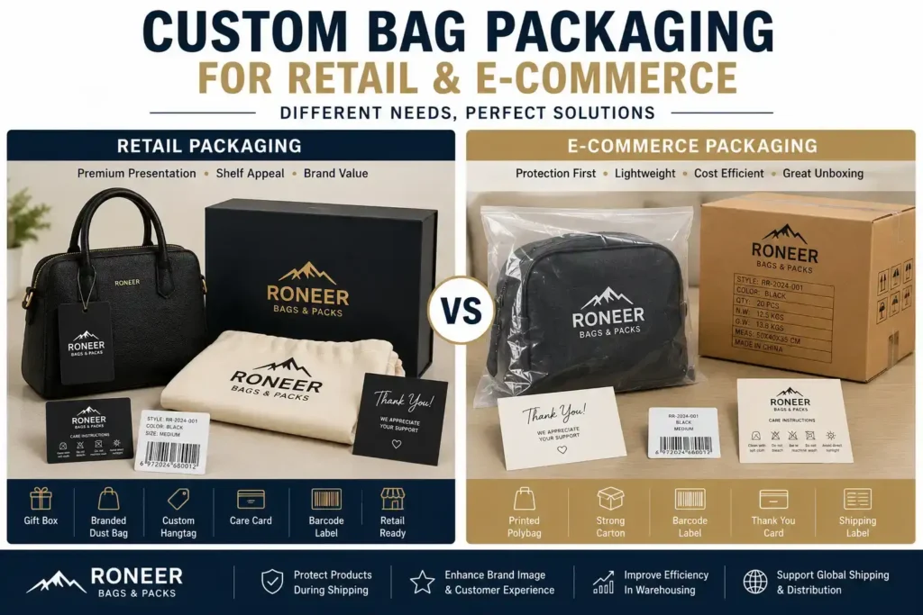 retail and ecommerce custom bag packaging