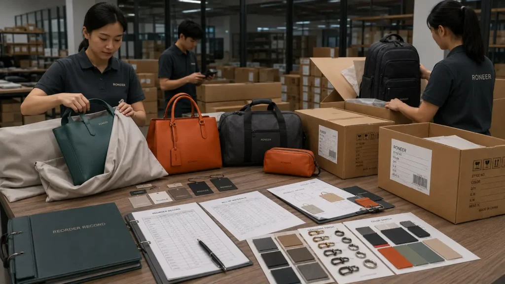 bag export packaging and repeat order records