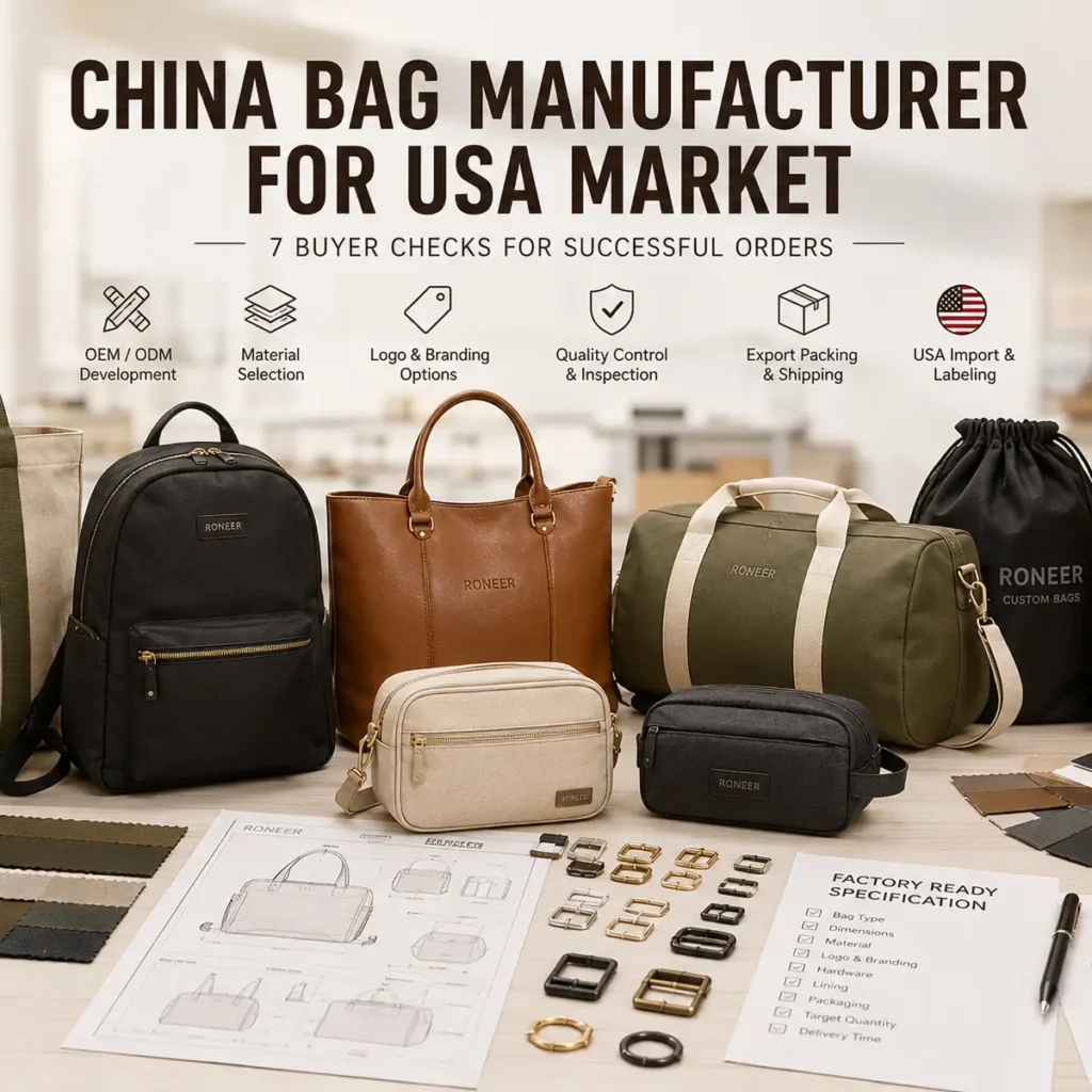 China bag manufacturer for USA market custom bag production guide