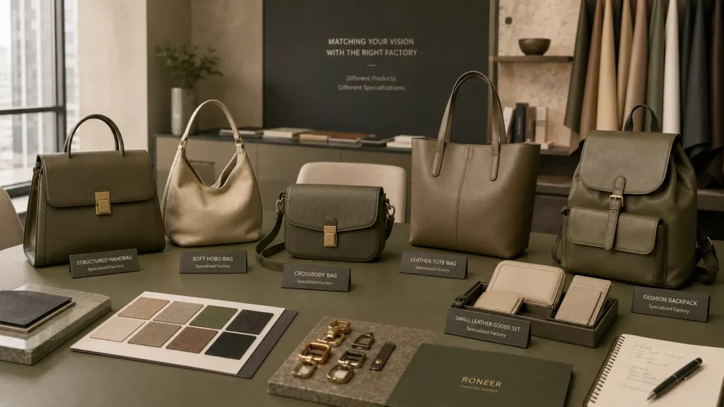 handbag category matching with China handbag factories