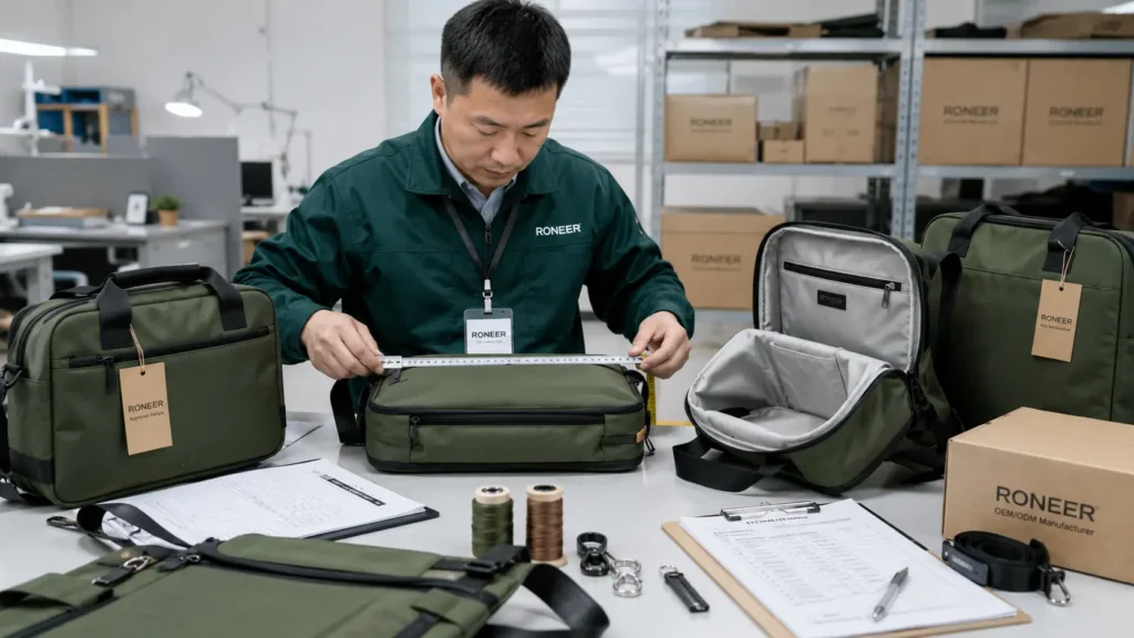 functional and workmanship inspection for custom bags