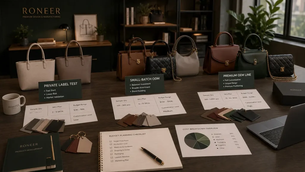 handbag line startup budget models