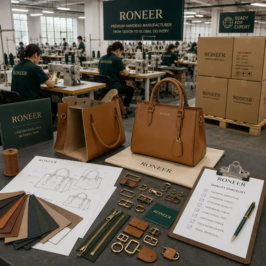 handbag manufacturing process from design to bulk production