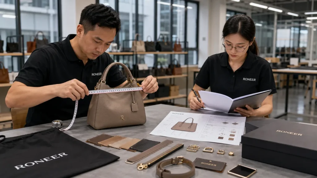 handbag vs purse sample approval and specification