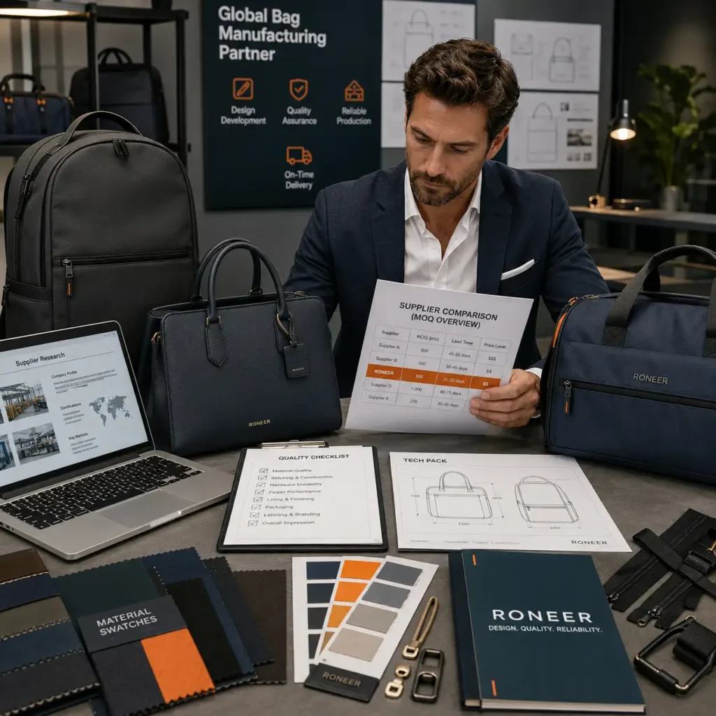 how to find a bag manufacturer for custom bag production