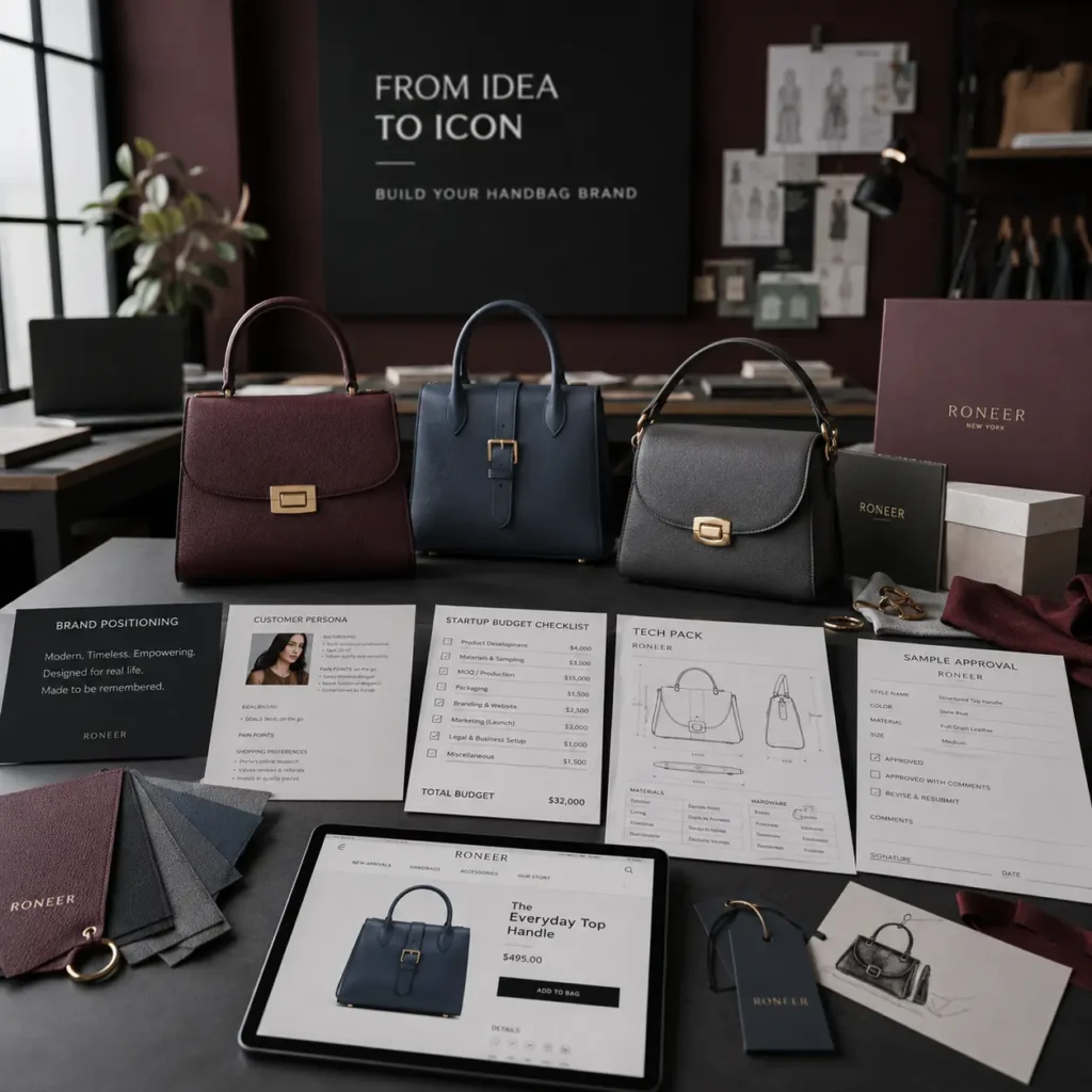 how to start a handbag business from product idea to launch
