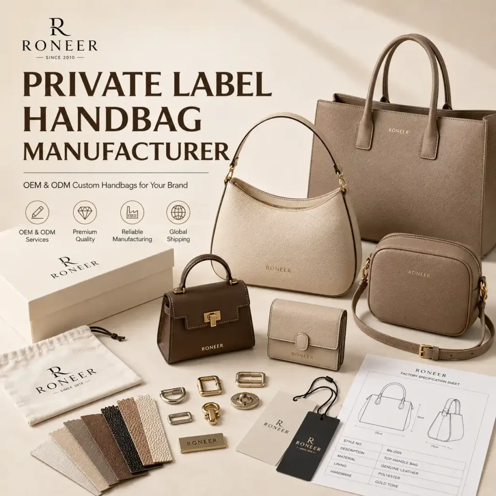 private label handbag manufacturer for custom handbag brands
