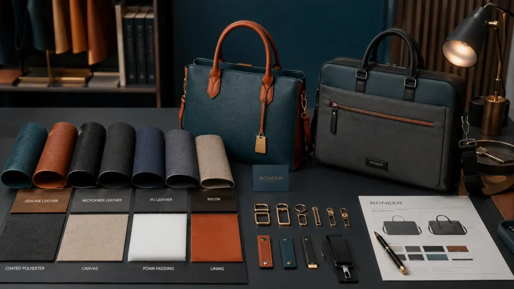 materials for purse and briefcase bag production