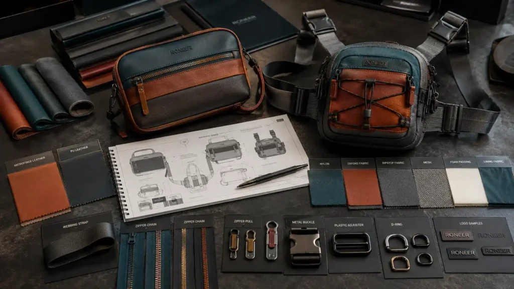 materials for purse and chest bag manufacturing