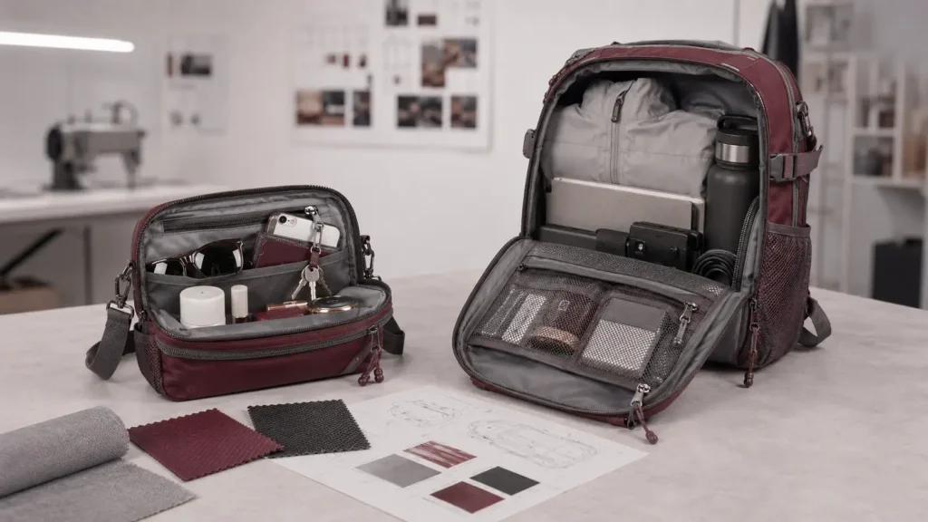 fashion hybrid and technical purse and outdoor bag