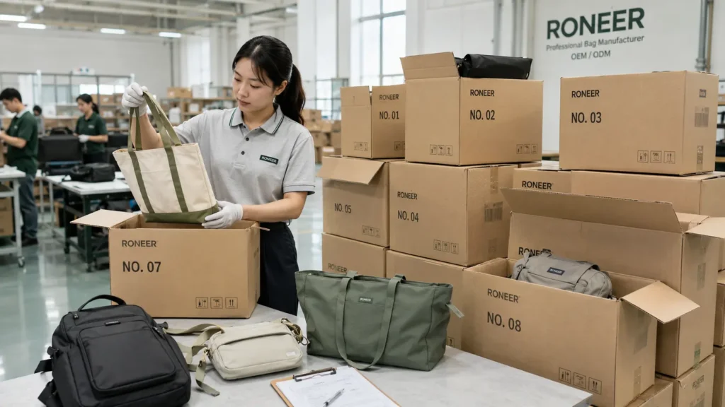 random carton selection during bag AQL inspection