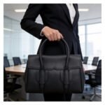 RONEER black top handle tote handbag IM1393 lifestyle view