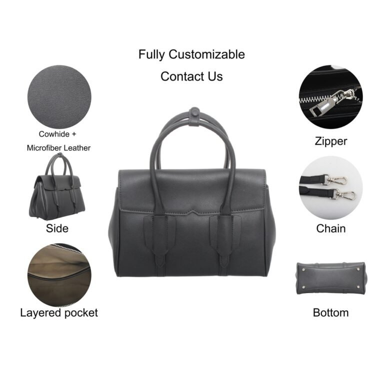 RONEER black top handle tote handbag IM1393 main view