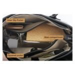 RONEER black structured top handle handbag IM1395 detail view