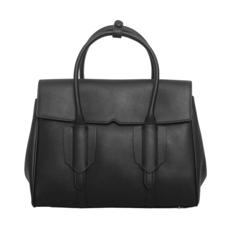 RONEER black structured top handle handbag IM1395 main view
