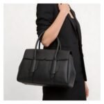 RONEER black structured top handle handbag IM1395 lifestyle view