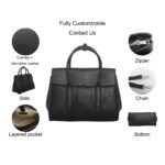 RONEER black structured top handle handbag IM1395 main view