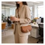 RONEER leather baguette crossbody bag L119# lifestyle view