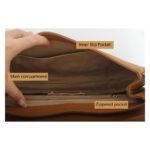RONEER leather shoulder baguette bag L118# detail view