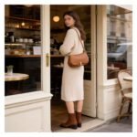 RONEER leather shoulder baguette bag L118# lifestyle view