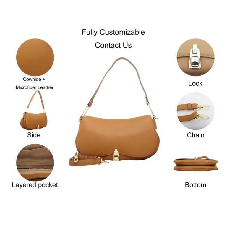 RONEER leather shoulder baguette bag L118# main view