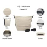 RONEER khaki canvas leather trim crossbody bag IM1536 main view