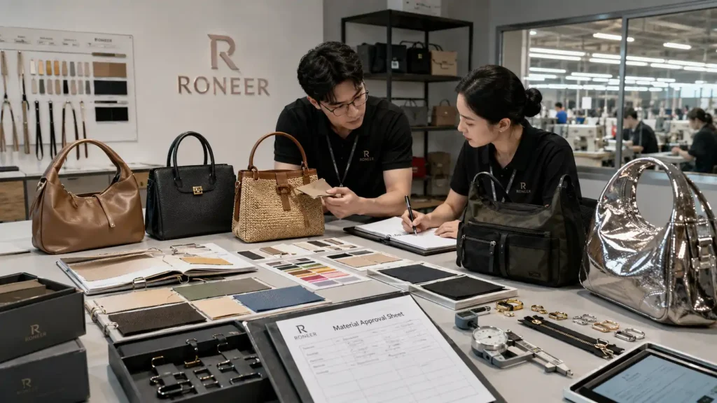 2027 handbag material sample approval