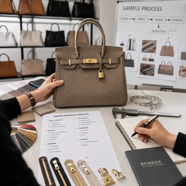 custom bag sample approval checklist before bulk production