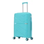 Custom chevron hardside spinner suitcase BJ-803 three-quarter view