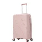 Custom diagonal texture hardside spinner suitcase BJ-802 three-quarter view