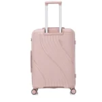 Custom diagonal texture hardside spinner suitcase BJ-802 back view