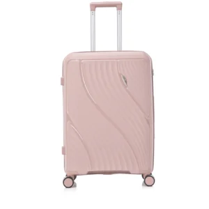 Custom diagonal texture hardside spinner suitcase BJ-802 front view