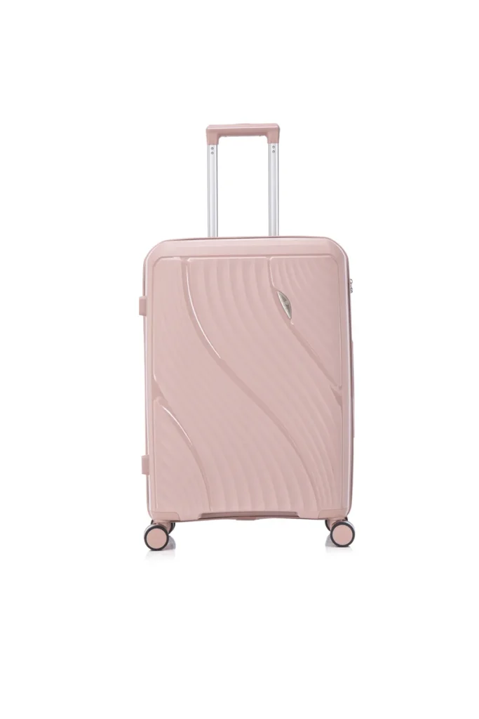 Custom diagonal texture hardside spinner suitcase BJ-802 front view