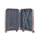 Custom diagonal texture hardside spinner suitcase BJ-802 interior with packing straps