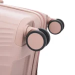 Custom diagonal texture hardside spinner suitcase BJ-802 spinner wheel detail