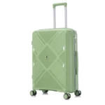 Custom geometric hardside spinner suitcase BJ-801 three-quarter view