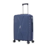 Custom wavy panel hardside spinner suitcase BJ-804 three-quarter view