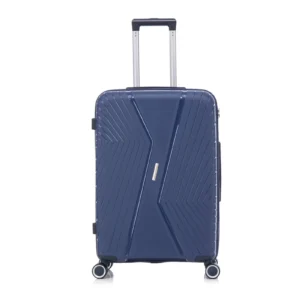 Custom wavy panel hardside spinner suitcase BJ-804 front view