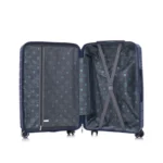 Custom wavy panel hardside spinner suitcase BJ-804 interior with packing straps