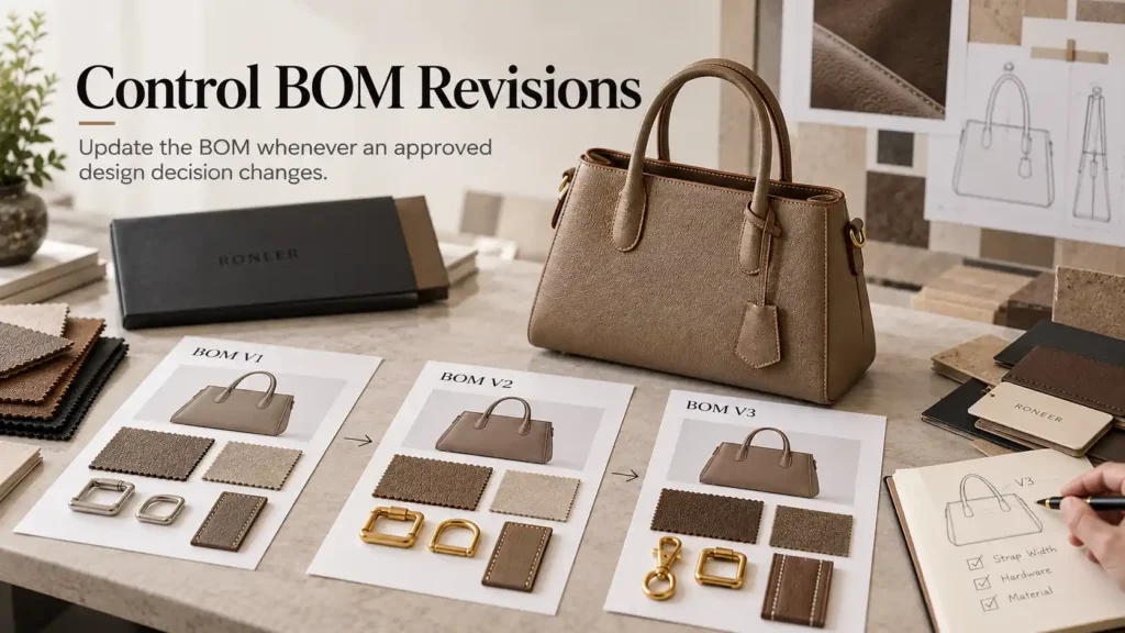 bag bill of materials revision control