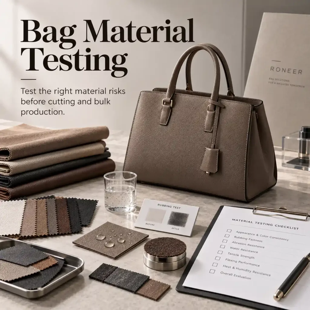 bag material testing before bulk production