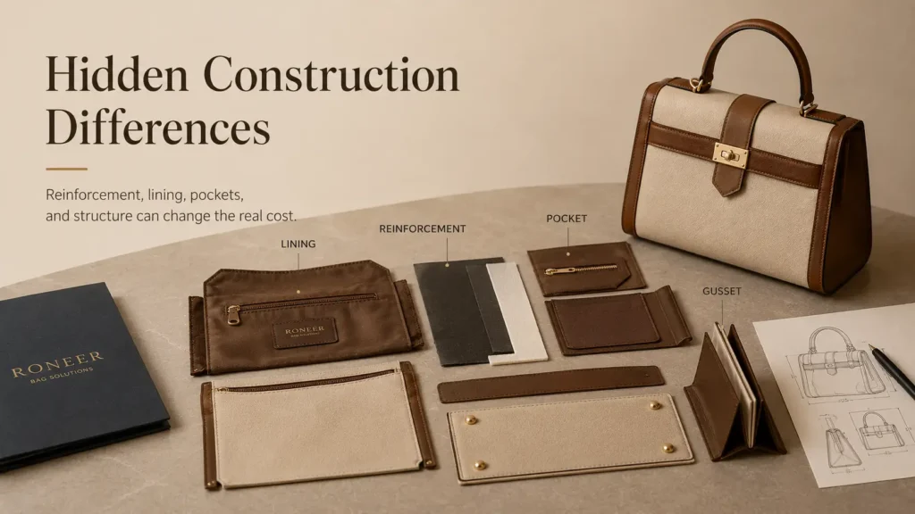 bag quotation internal construction differences