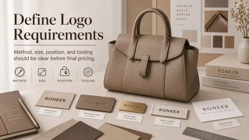 custom bag quotation quantity and color breakdown