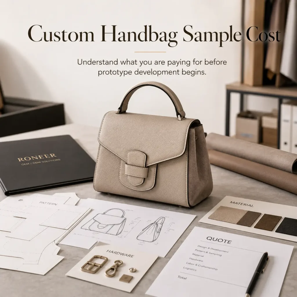 custom handbag sample cost and prototype development