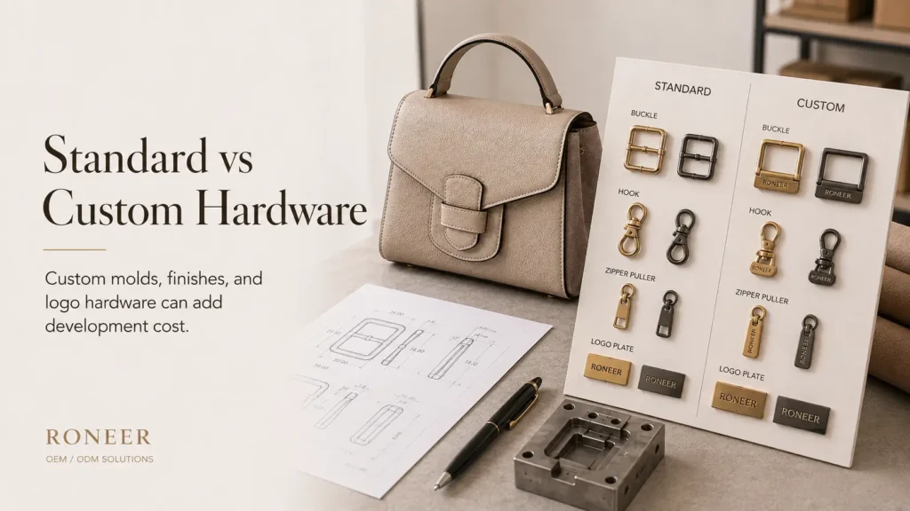 custom handbag sample cost hardware development